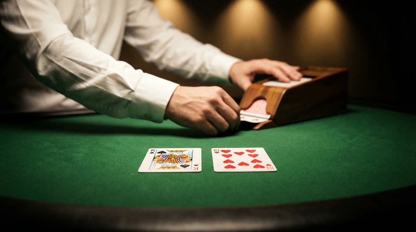Live casino not on GamStop — dealer at a blackjack table for UK players